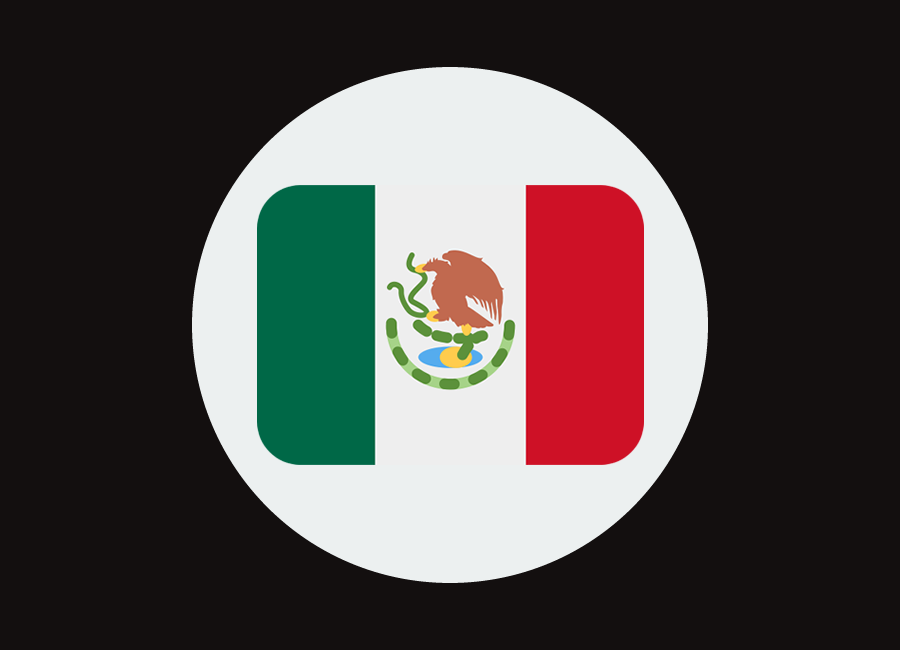 An illustration of the Mexican flag.